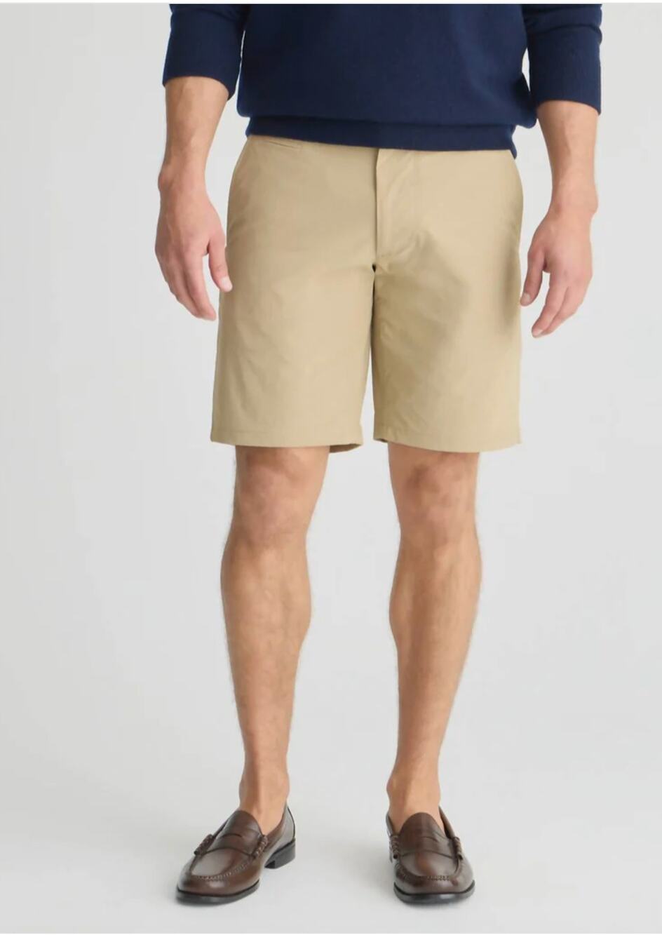 J. CREW Men's 9" Tech Shorts Sz 38 Tan Stretch Performance Water Resistant Golf